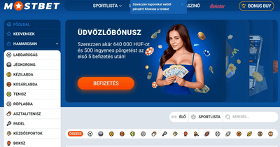 Mostbet HU: kaszinó és sportfogadás Magyarországon